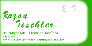 rozsa tischler business card